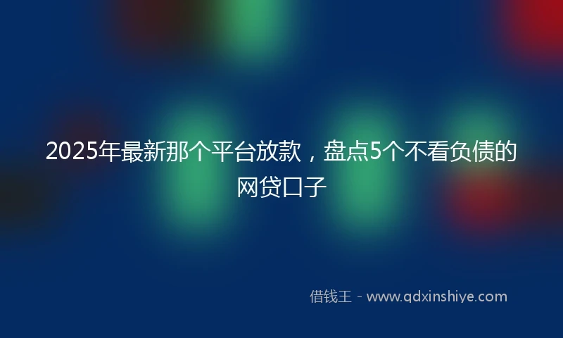 2025年最新那个平台放款，盘点5个不看负债的网贷口子