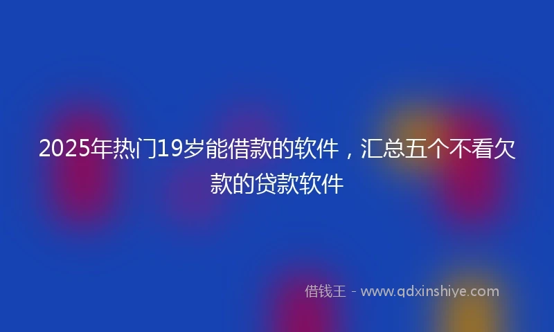 2025年热门19岁能借款的软件，汇总五个不看欠款的贷款软件