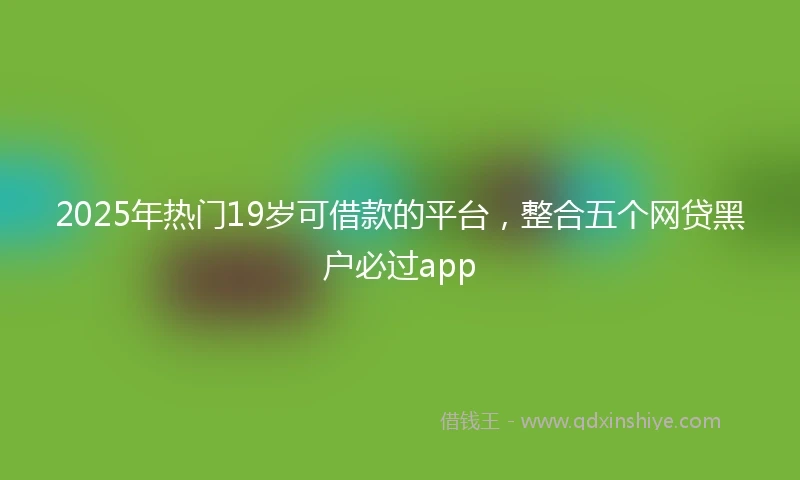 2025年热门19岁可借款的平台，整合五个网贷黑户必过app