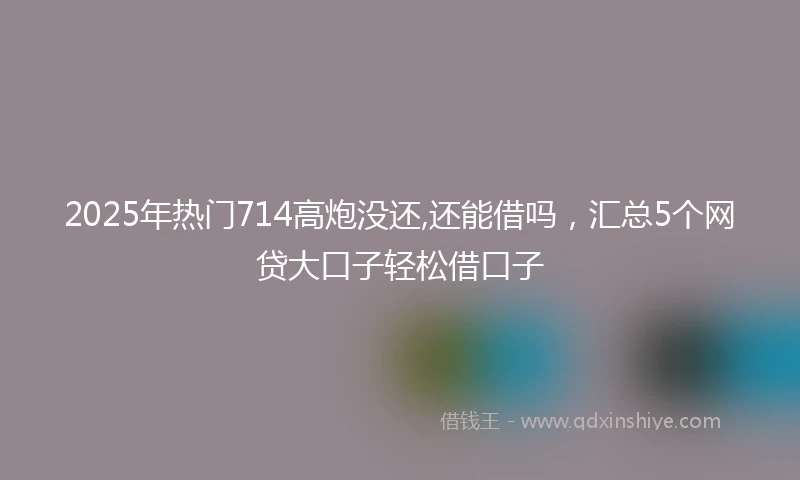2025年热门714高炮没还,还能借吗,汇总5个网贷大口子轻松借口子