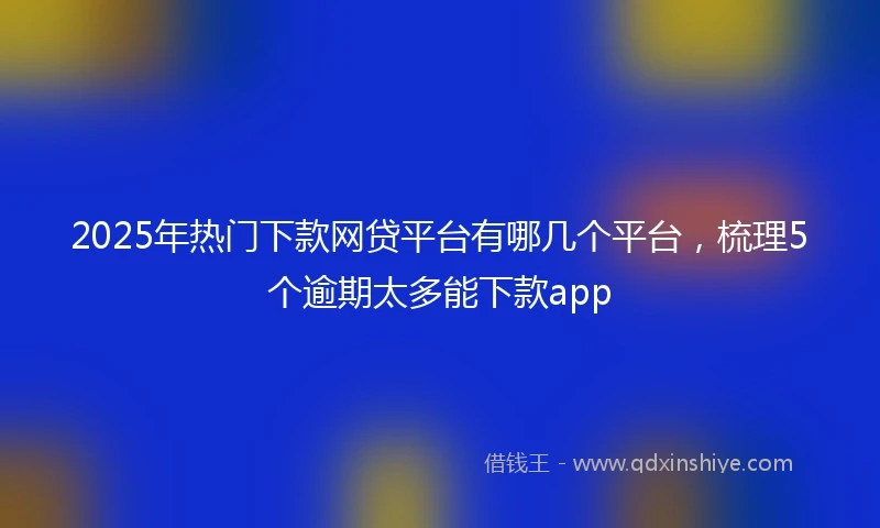 2025年热门下款网贷平台有哪几个平台,梳理5个逾期太多能下款app