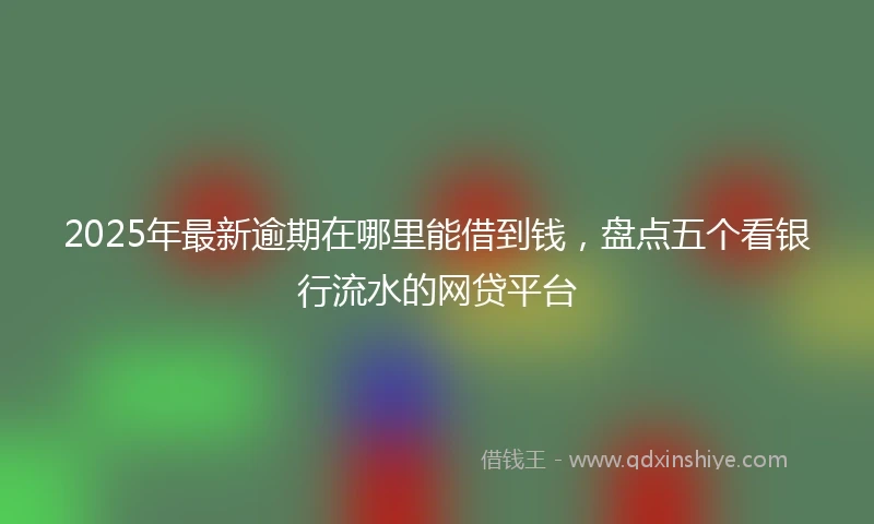 2025年最新逾期在哪里能借到钱，盘点五个看银行流水的网贷平台