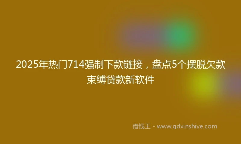 2025年热门714强制下款链接，盘点5个摆脱欠款束缚贷款新软件