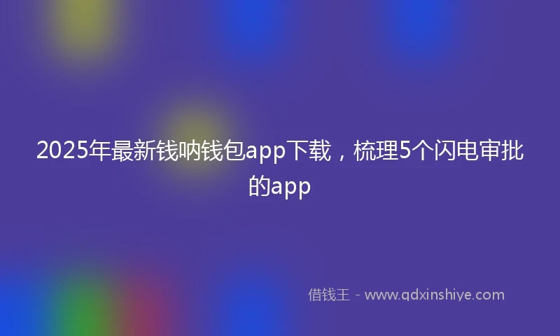2025年最新钱呐钱包app下载，梳理5个闪电审批的app
