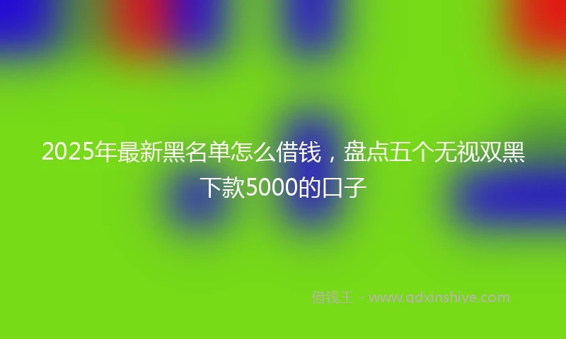 2025年最新黑名单怎么借钱，盘点五个无视双黑下款5000的口子