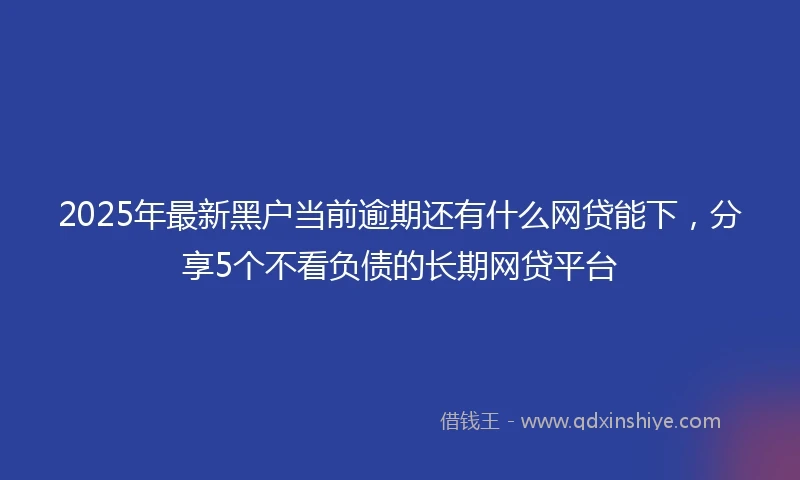 2025年最新黑户当前逾期还有什么网贷能下，分享5个不看负债的长期网贷平台