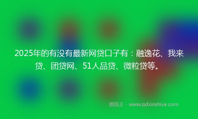 2025年的有没有最新网贷口子有：融逸花、我来贷、团贷网、51人品贷、微粒贷等。