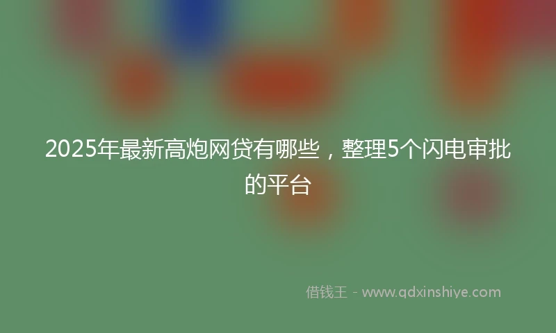 2025年最新高炮网贷有哪些，整理5个闪电审批的平台