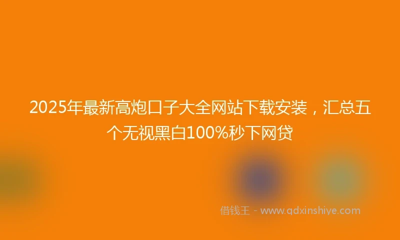 2025年最新高炮口子大全网站下载安装，汇总五个无视黑白100%秒下网贷