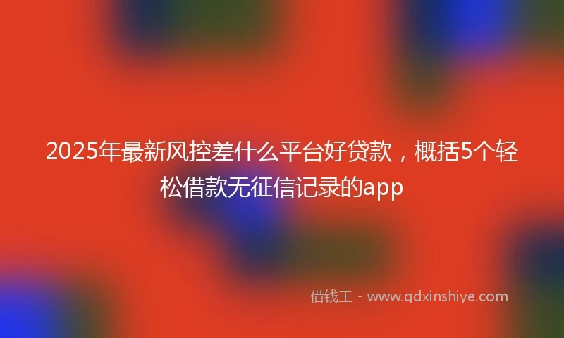 2025年最新风控差什么平台好贷款，概括5个轻松借款无征信记录的app