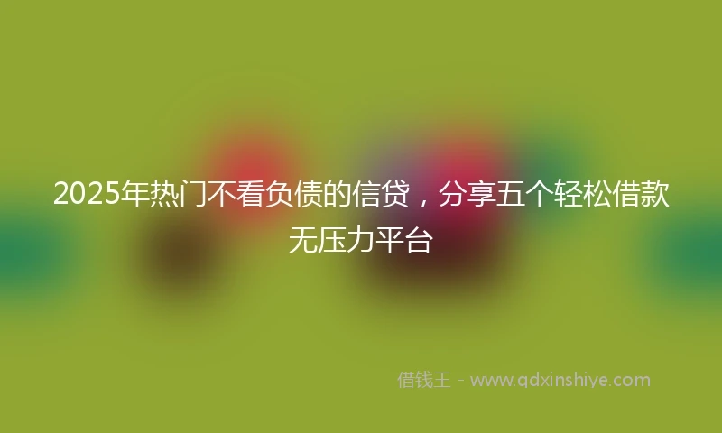 2025年热门不看负债的信贷,分享五个轻松借款无压力平台