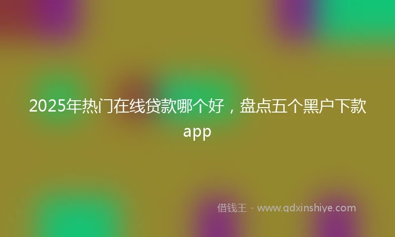 2025年热门在线贷款哪个好，盘点五个黑户下款app