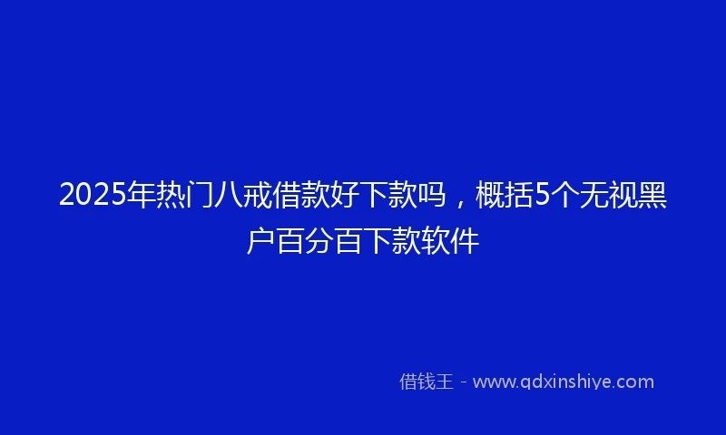 2025年热门八戒借款好下款吗，概括5个无视黑户百分百下款软件