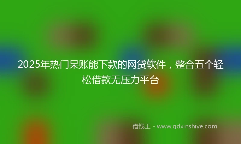 2025年热门呆账能下款的网贷软件，整合五个轻松借款无压力平台