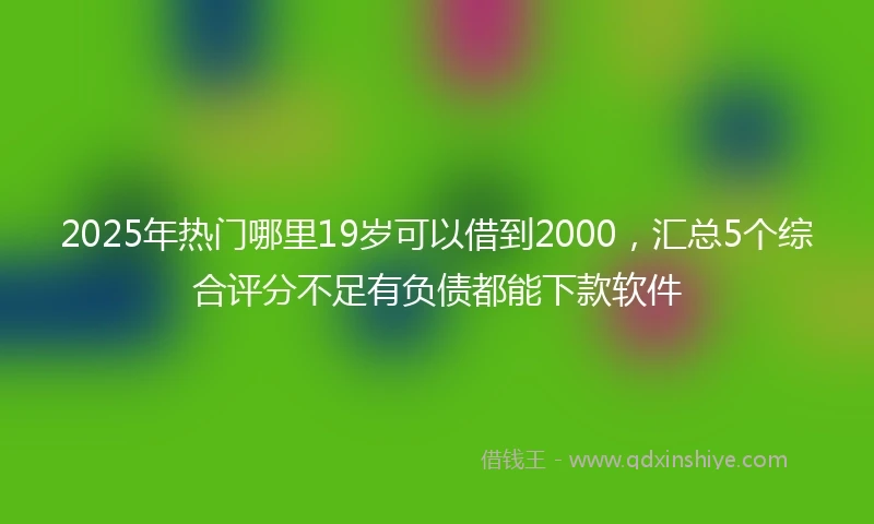 2025年热门哪里19岁可以借到2000，汇总5个综合评分不足有负债都能下款软件