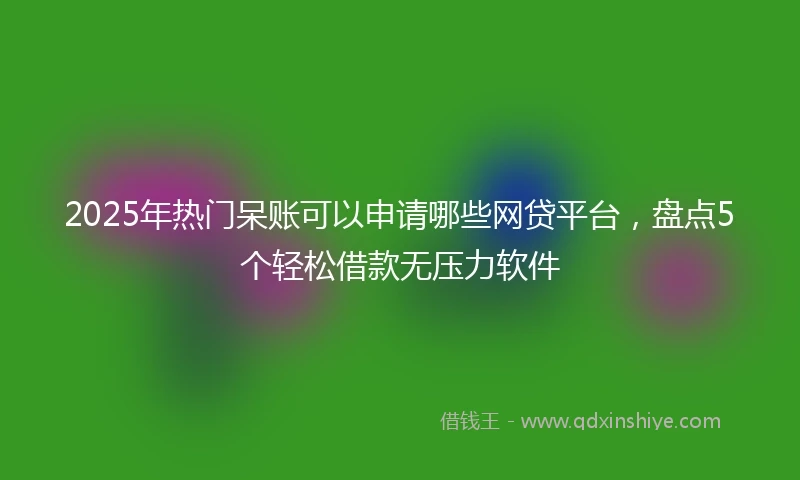 2025年热门呆账可以申请哪些网贷平台，盘点5个轻松借款无压力软件