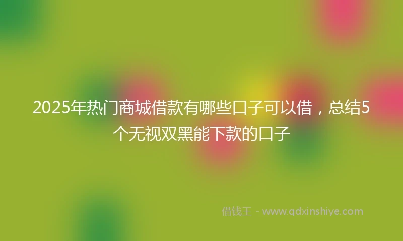 2025年热门商城借款有哪些口子可以借，总结5个无视双黑能下款的口子