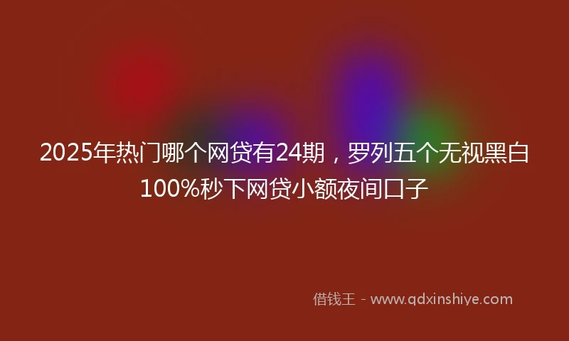 2025年热门哪个网贷有24期,罗列五个无视黑白100%秒下网贷小额夜间口子