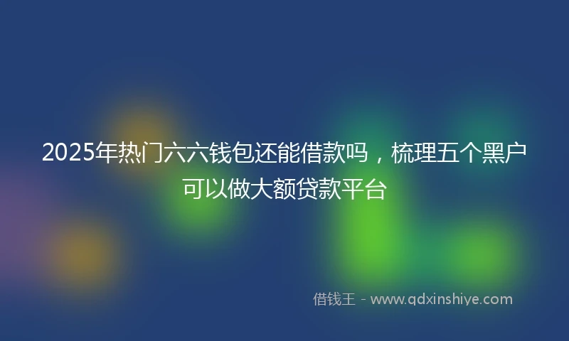 2025年热门六六钱包还能借款吗，梳理五个黑户可以做大额贷款平台