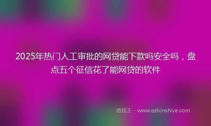 2025年热门人工审批的网贷能下款吗安全吗，盘点五个征信花了能网贷的软件