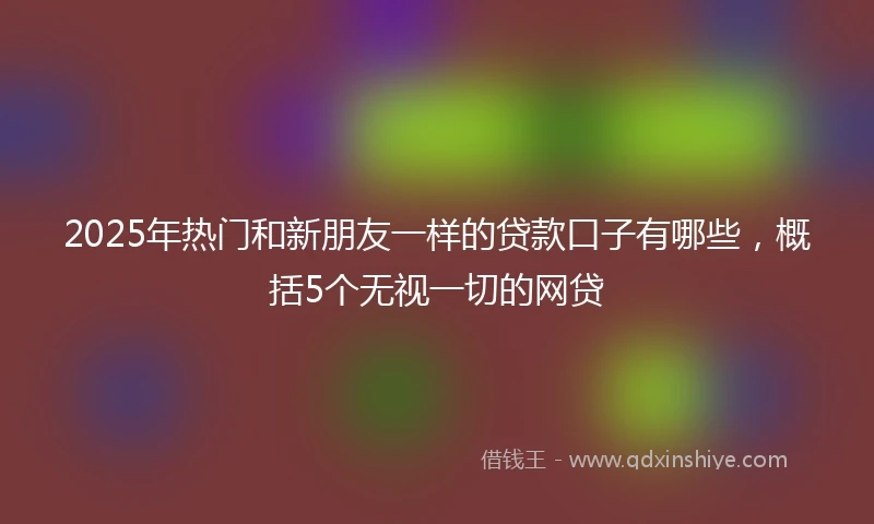 2025年热门和新朋友一样的贷款口子有哪些，概括5个无视一切的网贷