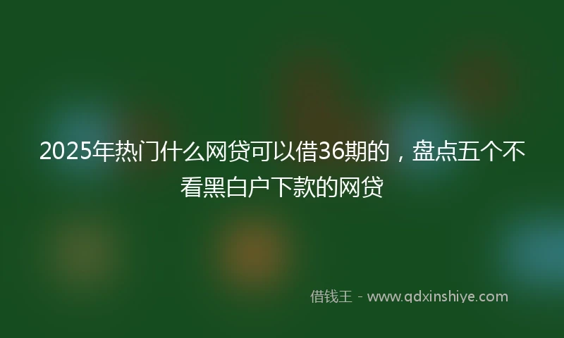 2025年热门什么网贷可以借36期的，盘点五个不看黑白户下款的网贷
