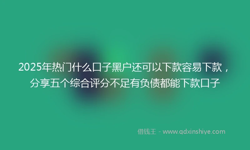 2025年热门什么口子黑户还可以下款容易下款，分享五个综合评分不足有负债都能下款口子