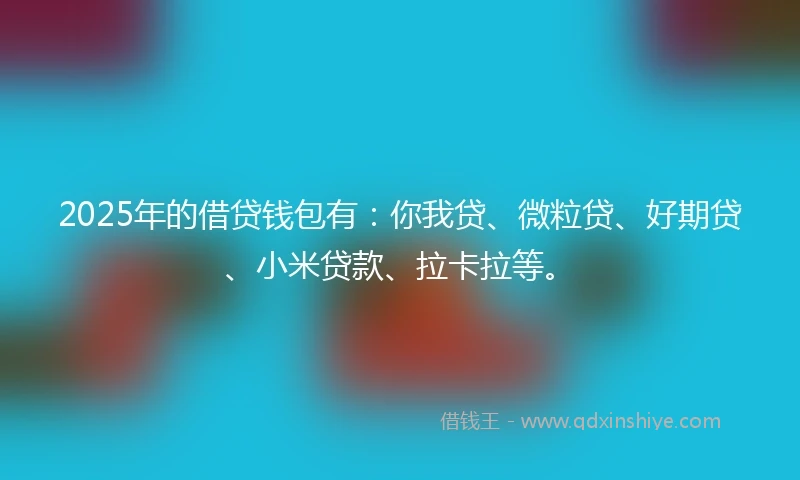 2025年的借贷钱包有：你我贷、微粒贷、好期贷、小米贷款、拉卡拉等。