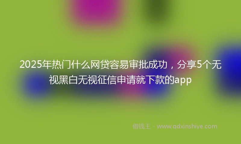 2025年热门什么网贷容易审批成功，分享5个无视黑白无视征信申请就下款的app