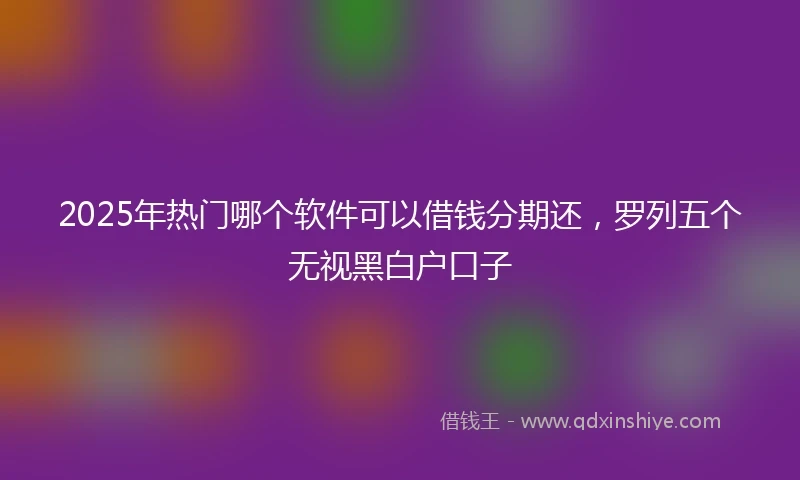 2025年热门哪个软件可以借钱分期还，罗列五个无视黑白户口子