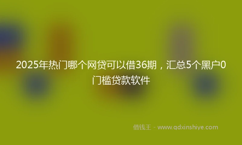 2025年热门哪个网贷可以借36期，汇总5个黑户0门槛贷款软件