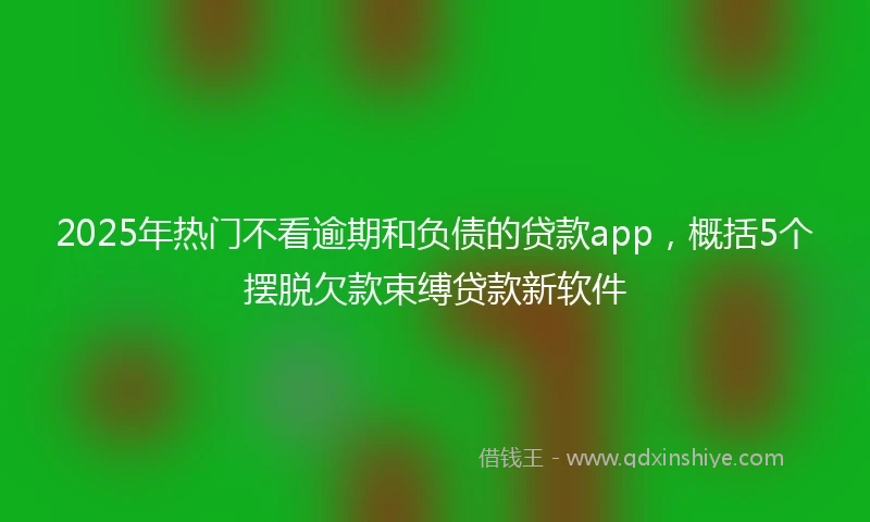 2025年热门不看逾期和负债的贷款app,概括5个摆脱欠款束缚贷款新软件