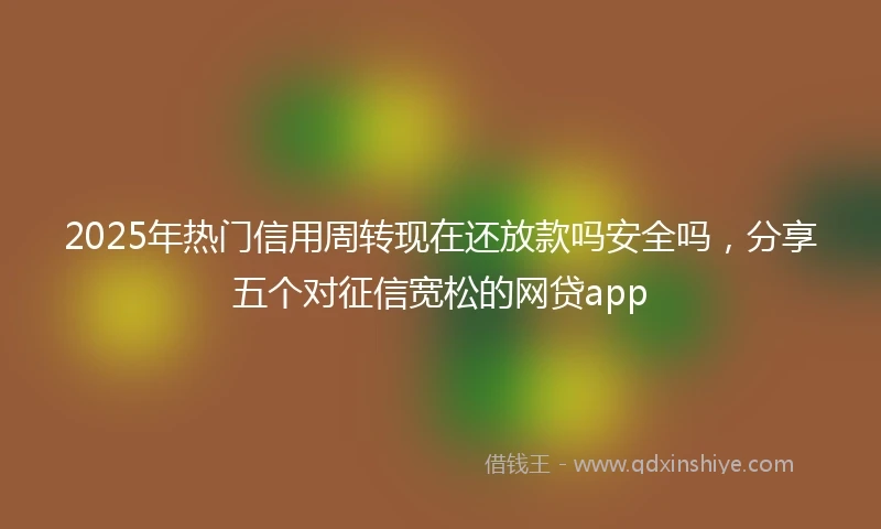 2025年热门信用周转现在还放款吗安全吗，分享五个对征信宽松的网贷app