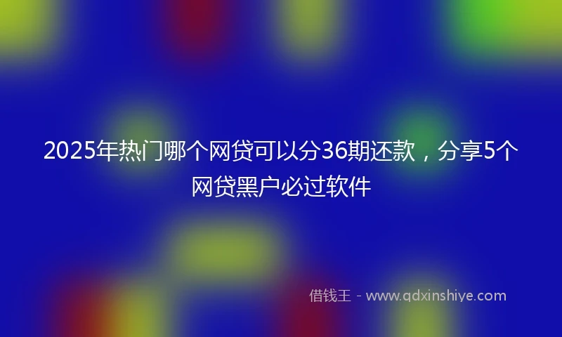 2025年热门哪个网贷可以分36期还款，分享5个网贷黑户必过软件