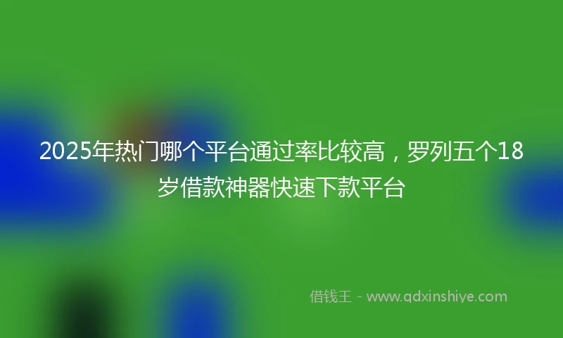 2025年热门哪个平台通过率比较高，罗列五个18岁借款神器快速下款平台