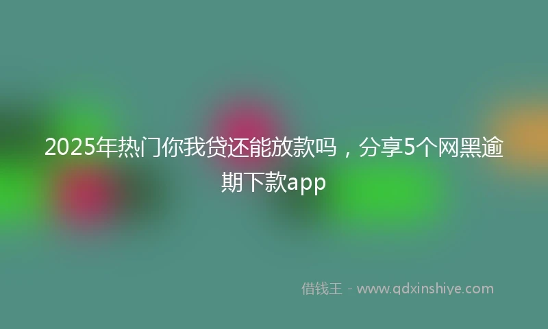 2025年热门你我贷还能放款吗,分享5个网黑逾期下款app