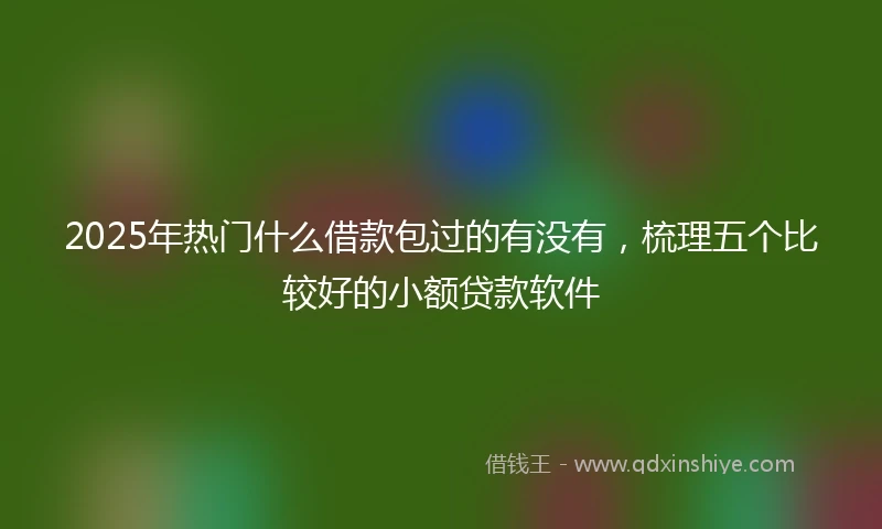 2025年热门什么借款包过的有没有,梳理五个比较好的小额贷款软件