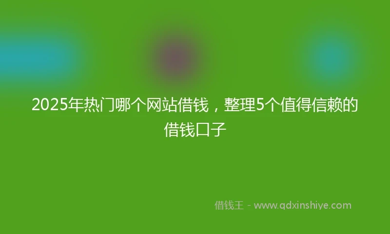 2025年热门哪个网站借钱，整理5个值得信赖的借钱口子