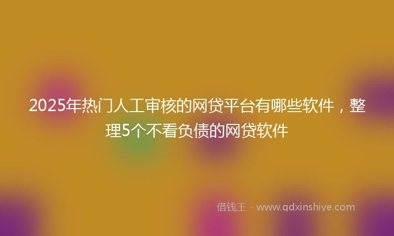 2025年热门人工审核的网贷平台有哪些软件，整理5个不看负债的网贷软件