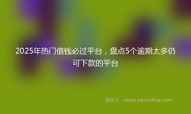 2025年热门借钱必过平台，盘点5个逾期太多仍可下款的平台