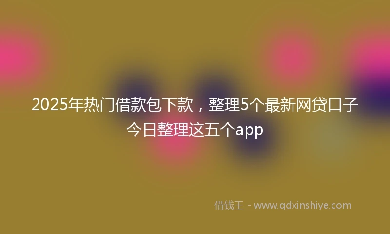 2025年热门借款包下款，整理5个最新网贷口子今日整理这五个app