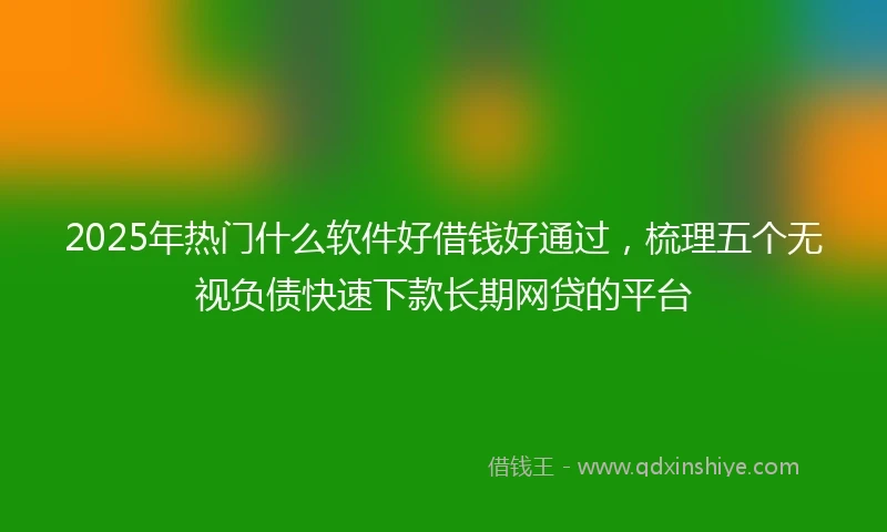 2025年热门什么软件好借钱好通过,梳理五个无视负债快速下款长期网贷的平台