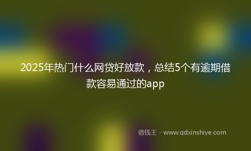 2025年热门什么网贷好放款，总结5个有逾期借款容易通过的app