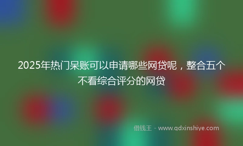 2025年热门呆账可以申请哪些网贷呢，整合五个不看综合评分的网贷