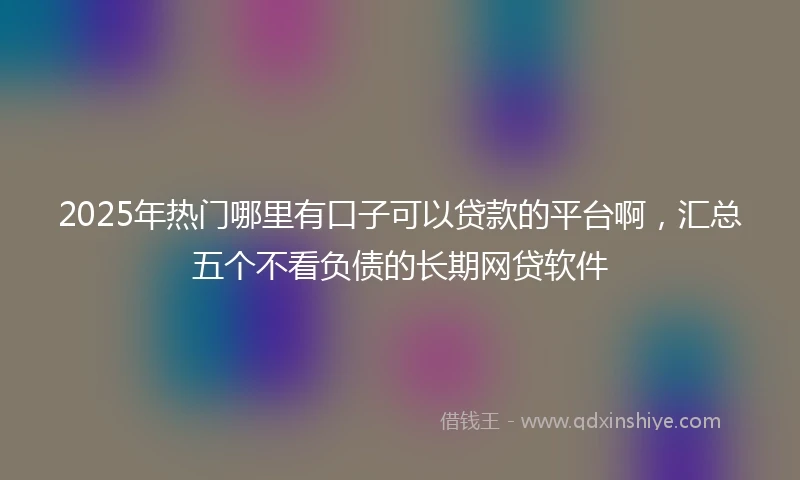 2025年热门哪里有口子可以贷款的平台啊，汇总五个不看负债的长期网贷软件