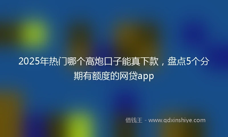 2025年热门哪个高炮口子能真下款，盘点5个分期有额度的网贷app