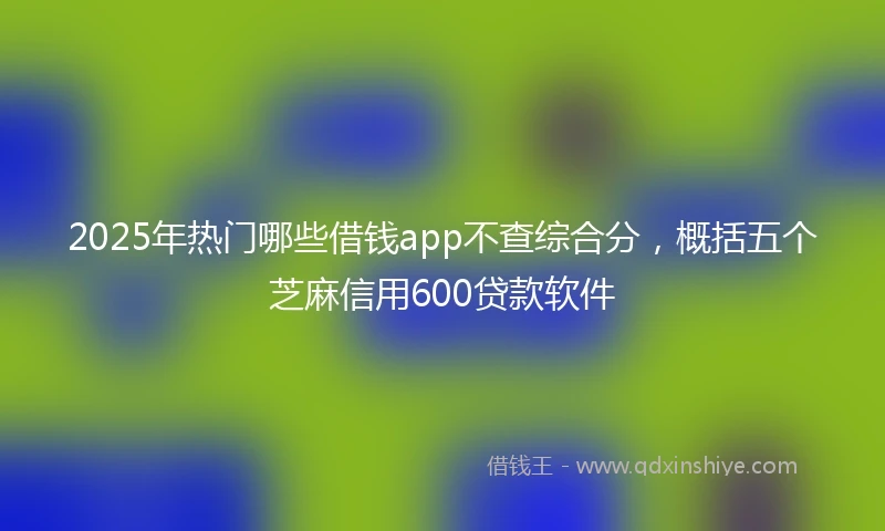 2025年热门哪些借钱app不查综合分，概括五个芝麻信用600贷款软件