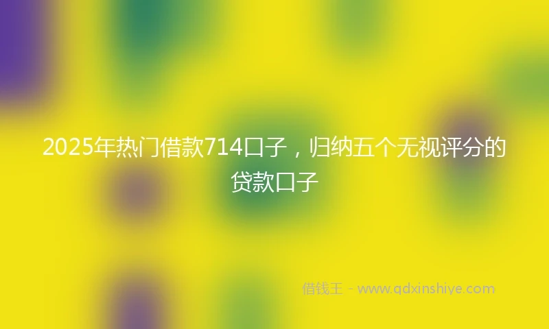 2025年热门借款714口子，归纳五个无视评分的贷款口子