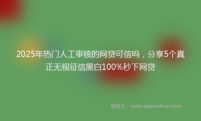 2025年热门人工审核的网贷可信吗，分享5个真正无视征信黑白100%秒下网贷