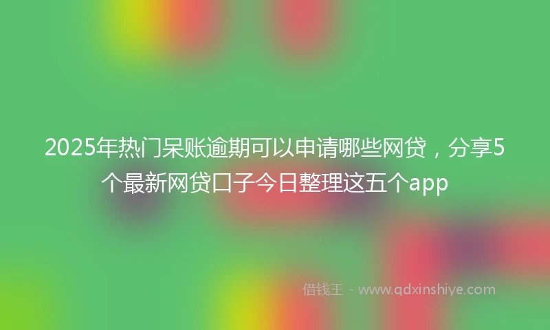 2025年热门呆账逾期可以申请哪些网贷，分享5个最新网贷口子今日整理这五个app